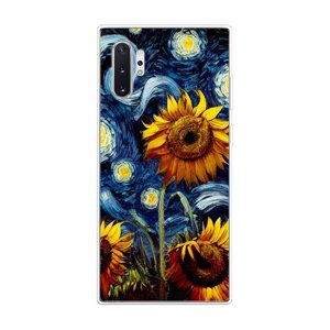 Силиконовый чехол на Samsung Galaxy Note 10 Plus / Самсунг Галакси Ноте 10 Плюс "Цветы Ван Гога"