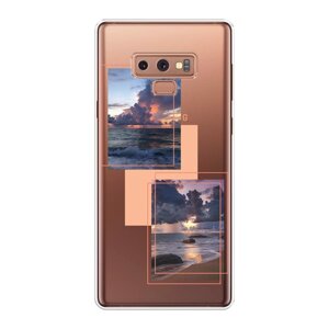 Силиконовый чехол на Samsung Galaxy Note 9 / Самсунг Галакси Ноте 9 "Sky collage", прозрачный