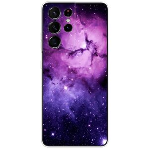 Силиконовый чехол на Samsung Galaxy S21 Ultra / Самсунг Галакси S21 Ультра Космос 18