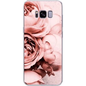 Силиконовый чехол на Samsung Galaxy S8 +Самсунг Галакси С8 Плюс Пыльно-розовые пионы