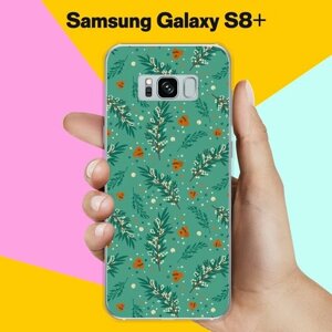 Силиконовый чехол на Samsung Galaxy S8+ Узор новогодний / для Самсунг Галакси С8 Плюс