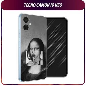 Силиконовый чехол на Tecno Camon 19 Neo / Текно Камон 19 Нео "Mona Lisa sucking lollipop"
