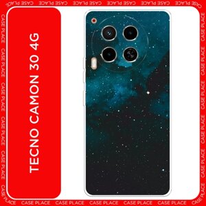 Силиконовый чехол на Tecno Camon 30 4G / Текно Камон 30 4G Синий космос