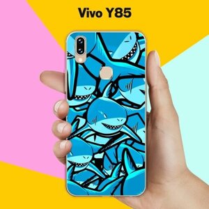 Силиконовый чехол на Vivo Y85 Акулы 10 / для Виво Ю85