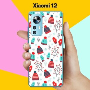 Силиконовый чехол на Xiaomi 12 Узор зимний / для Сяоми 12