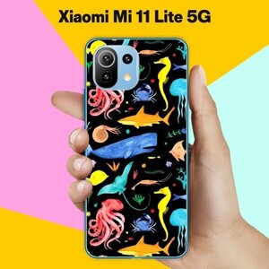 Силиконовый чехол на Xiaomi Mi 11 Lite 5G Подводный мир / для Сяоми Ми 11 Лайт 5 Джи