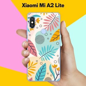 Силиконовый чехол на Xiaomi Mi A2 Lite Листья / для Сяоми Ми А2 Лайт