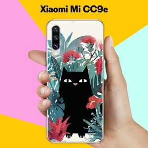 Силиконовый чехол на Xiaomi Mi CC9e Черный кот / для Сяоми Ми ЦЦ9е