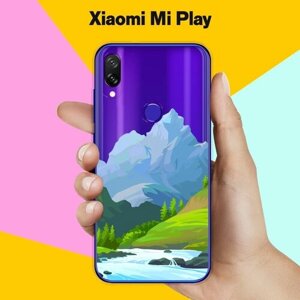 Силиконовый чехол на Xiaomi Mi Play Гора / для Сяоми Ми Плей