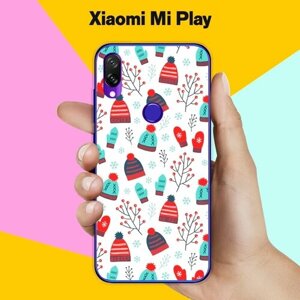 Силиконовый чехол на Xiaomi Mi Play Узор зимний / для Сяоми Ми Плей