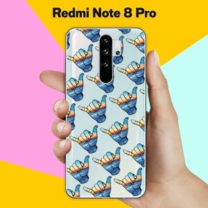 Силиконовый чехол на Xiaomi Redmi Note 8 Pro Пальцы / для Сяоми Редми Ноут 8 Про