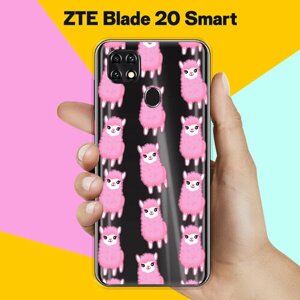 Силиконовый чехол на ZTE Blade 20 Smart Ламы / для ЗТЕ Блейд 20 Смарт