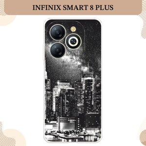 Силиконовый чехол "Ночной Нью-Йорк" на Infinix Smart 8 Plus / Инфиникс Смарт 8 Плюс