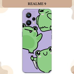 Силиконовый чехол "Опасные лягушата" на Realme 9 4G / Реалми 9 4G