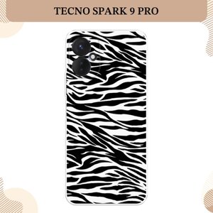 Силиконовый чехол "Принт зебра" на Tecno Spark 9 Pro / Текно Спарк 9 Про
