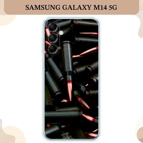 Силиконовый чехол "Пули черные" на Samsung Galaxy M14 5G / Галакси M14 5G