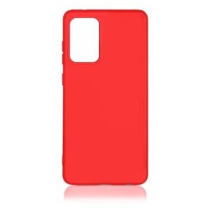 Силиконовый чехол с микрофиброй DF для Samsung Galaxy A03 Красный