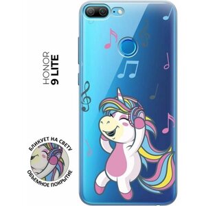 Силиконовый чехол с принтом Musical Unicorn для Honor 9 Lite / Хонор 9 Лайт