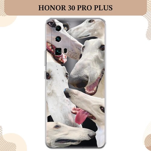 Силиконовый чехол "Собака с длинным носом" на Honor 30 Pro Plus / Хонор 30 Про Плюс, прозрачный