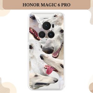 Силиконовый чехол "Собака с длинным носом" на Honor Magic 6 Pro / Хонор Меджик 6 Про, прозрачный
