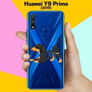 Силиконовый чехол Такса Love на Huawei Y9 Prime (2019)