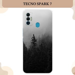 Силиконовый чехол "Туманный лес" на Tecno Spark 7 / Текно Спарк 7