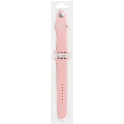 Силиконовый ремешок для Apple Watch 42/44мм (12), персиково-розовый, на кнопке