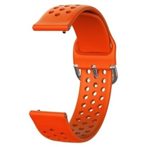Силиконовый ремешок для часов Sаmsung Galaxy watch/Amazfit Pace/Stratos 1/2/2s/GTR 47 мм/Sport Watch, 22 мм, оранжевый.