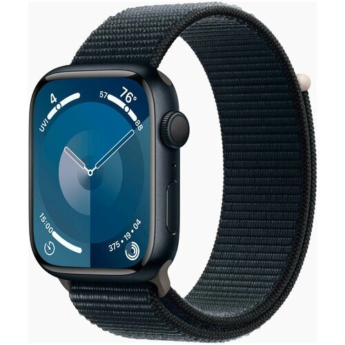 Смарт-часы Apple Watch Series 9 41 мм темная ночь, плетёный ремешок