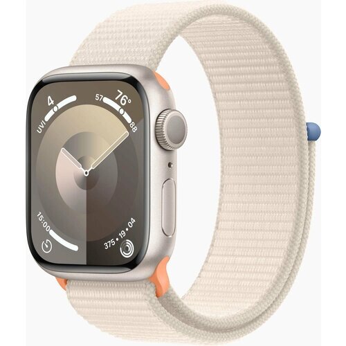 Смарт-часы Apple Watch Series 9 A2978 41мм OLED корп. сияющая звезда Sport Loop рем. сияющая звезда разм. брасл: O/S (MR9K3LL/A)