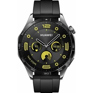 Смарт-часы Huawei Watch GT 4 Phoinix-B19F, 46мм, 1.43", черный / черный [55020bgt]
