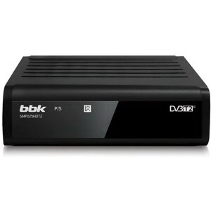 ТВ-тюнер BBK SMP025HDT2 Black DVB-T, DVB-T2, поддержка режима 1080p, воспроизведение файлов, выход HDMI, пульт ДУ