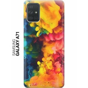 Ультратонкий силиконовый чехол-накладка для Samsung Galaxy A71 с принтом "Красочное буйство"