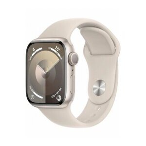 Умные часы Apple Watch Series 9 GPS 45 мм Aluminium Case with Sport Band M/L, starlight