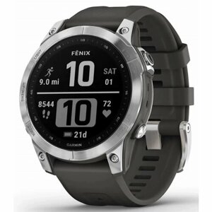 Умные часы Garmin Fenix 7 Standard Edition, серебристый