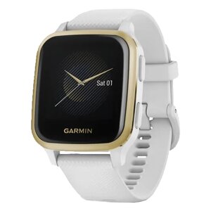 Умные часы Garmin Venu Sq 36 мм GPS, золотистый/белый