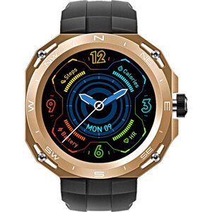 Умные часы HW3 Cyber для мужчин - Contemporary Cyber Smart Watch, дисплей 1,39 дюйма для iOS и Android - WinStreak, Золотистый