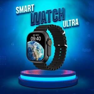 Умные фитнес смарт часы Smart Watch T800 Ultra 2 1.99 черный