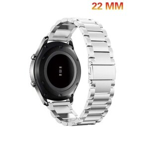 Универсальный ремешок 22 мм для умных часов Samsung, Huawei, Amazfit, Honor/ Блочный браслет