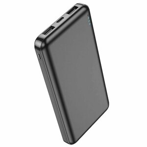 Внешний аккумулятор Hoco J100, 10000 mAh, 10 W, Micro USB/Type-C, цвет черный, 1 шт.