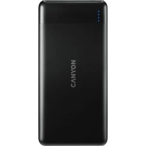 Внешний аккумулятор (Power Bank) Canyon PB-107, 10000мAч, черный [cne-cpb1007b]