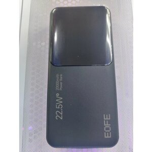 Внешний аккумулятор (Power bank) EOFE G201, 20000mAh (74Wh) быстрая зарядка, 22.5W, PD3.0, цифр. индикатор, черный