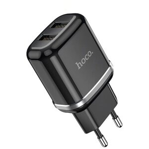 Зарядное устройство HOCO N4 Aspiring 2*USB, 2.4A, черный