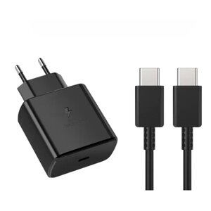 Зарядный комплект: Адаптер питания + Кабель USB Type-C / Быстрая зарядка 45W/ Black