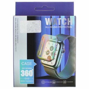 Защитное стекло для Apple Watch Series 1 (38мм) (UV комплект - клей, лампа) (в упаковке)