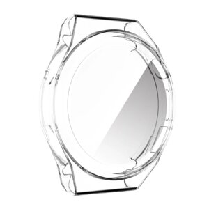 Защитный бампер-чехол MyPads Protect из тончайшего и прочного силикона для Huawei Watch GT 3 SE с противоударными свойствами прозрачный
