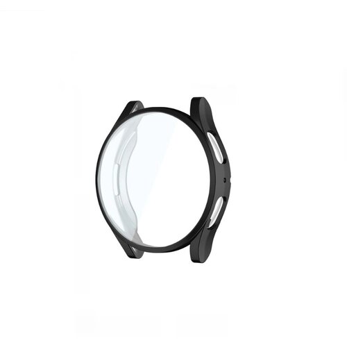 Защитный бампер-чехол MyPads Protect из тончайшего и прочного силикона для Samsung Galaxy Watch 5 (40 mm) с противоударными свойствами, черный