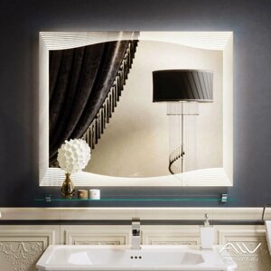 Alavann Зеркало Alavann Monaco 100 см с подсветкой, прямоугольное, белый