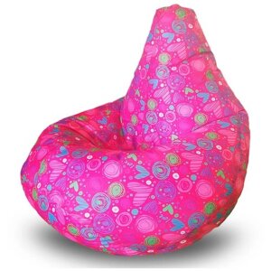 Bean Joy кресло-мешок Груша, размер XXXL, оксфорд, Сердца