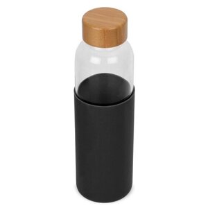 Бутылка для воды стеклянная Refine, в чехле, 550 мл, черный